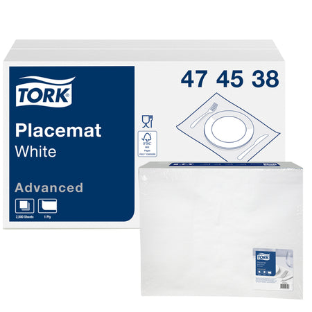 Tork -  Placemat advanced 1laags 420x270mm wit | 120 stuks