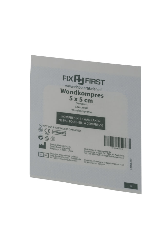 FixFirst -  Gaascompres  steriel 5x5cm