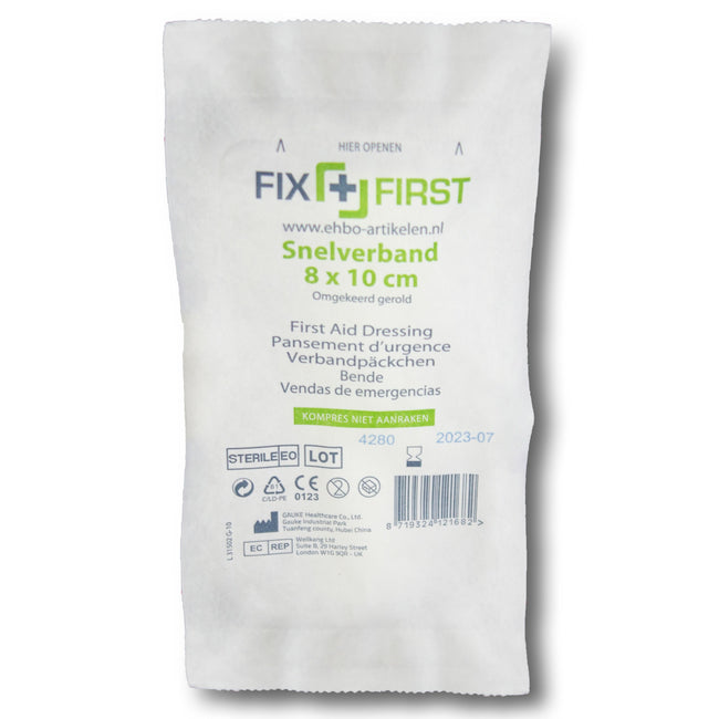 FixFirst - Quick bandage rolled 8x10cm 10 pieces