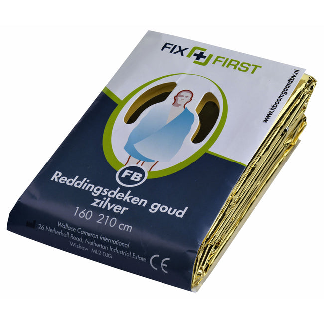 FixFirst - Rescue blanket foil 160x210cm silver/gold