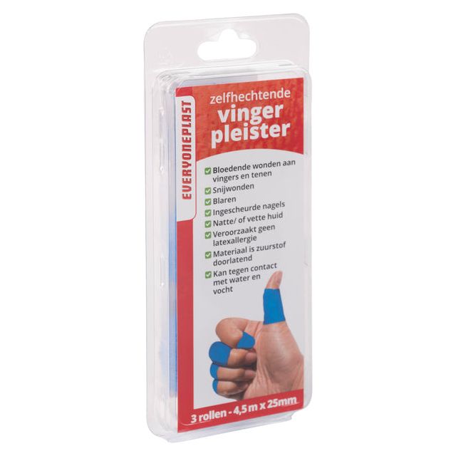 AllGlue - Finger Plast AllGlue Auto-Adhesive 25mmx4.5m Bleu | Blister un rouleau à 3