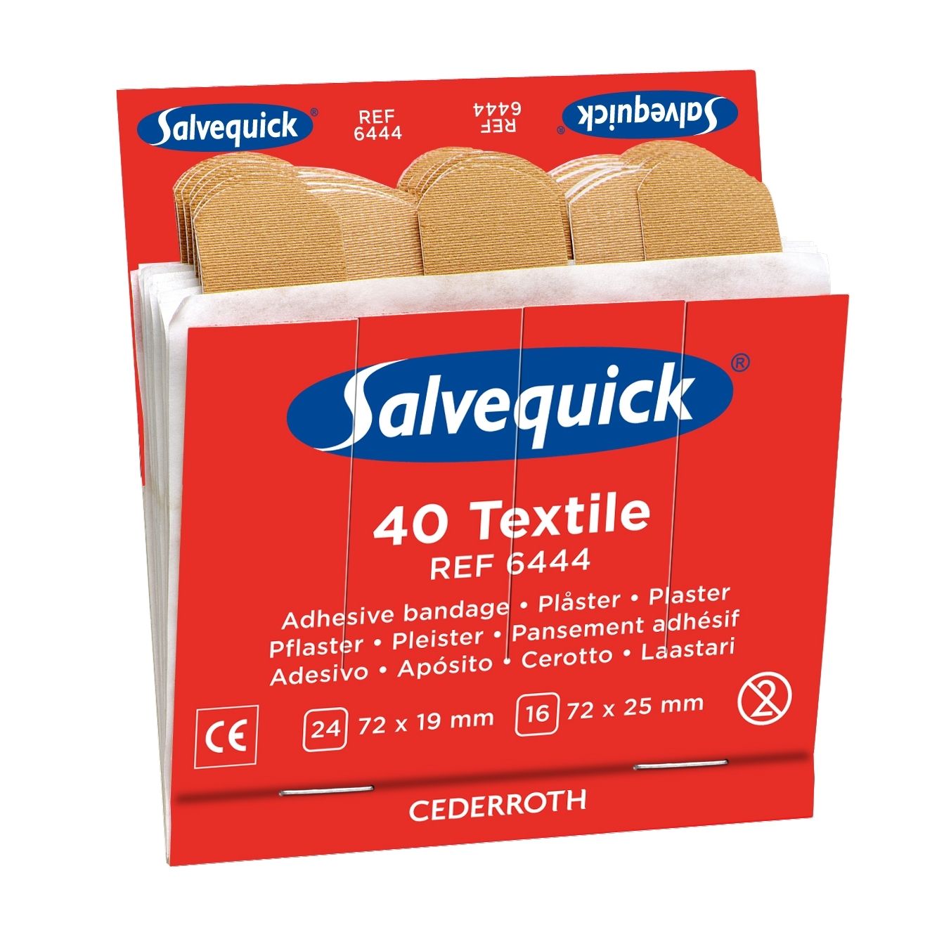 Salvequick -  Pleisters navulling textiel 6x 40 stuks