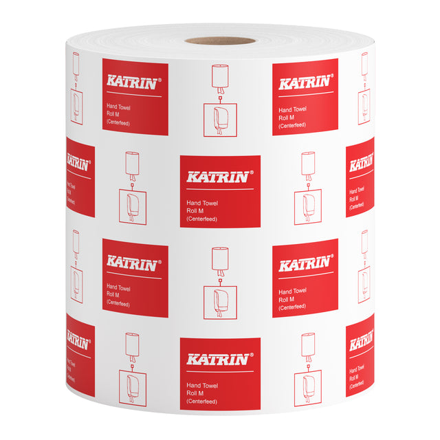 Katrin - Rouleau de serviette Katrin Centerfeed 1L blanc M 300mx205 mm | Box a 6 pièces