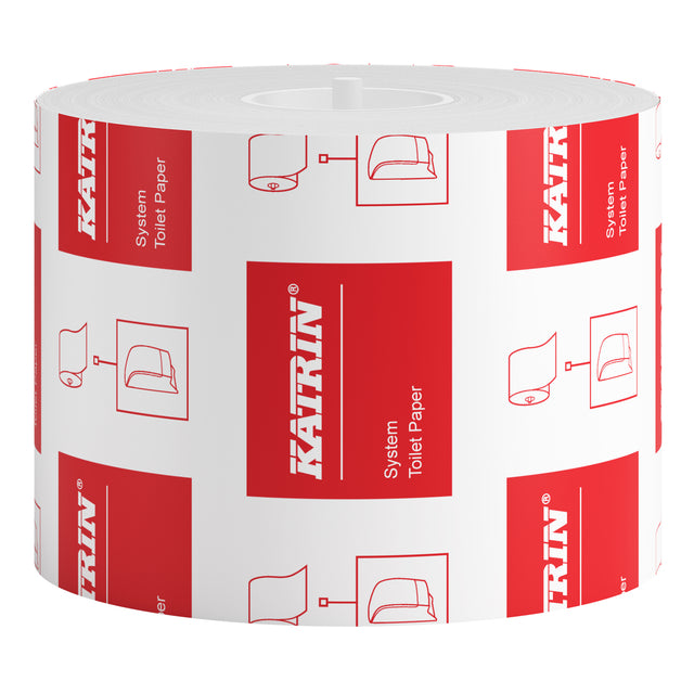 Katrin - Papier de toilette Système Katrin 2 couches blanches 36-Roll | Box une pièce 36