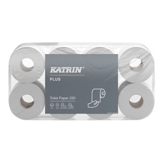 Katrin - papier toilette Katrin plus 3laards 250vel 72rol blanc | Box a 72 Roll