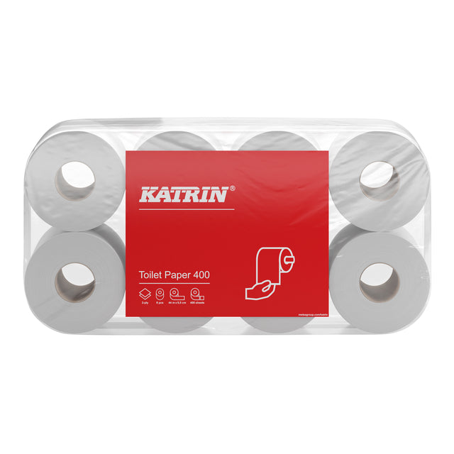 Katrin - Papier toilette 2 épaisseurs 400 feuilles blanc 14293