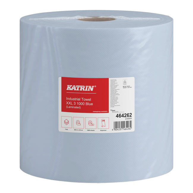 Katrin -  Poetspapier  industrial extra groot blauw