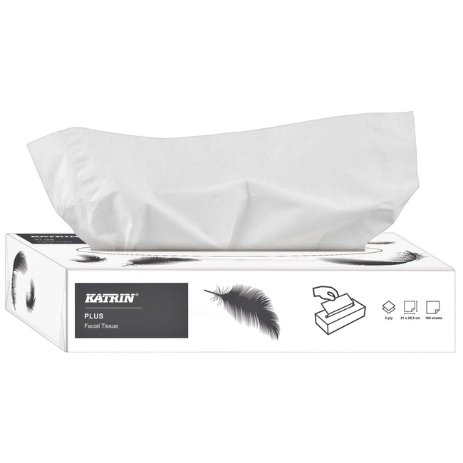 Katrin - Veline viso Plus 2 strati 100 fogli bianco 11797 | 40 pezzi