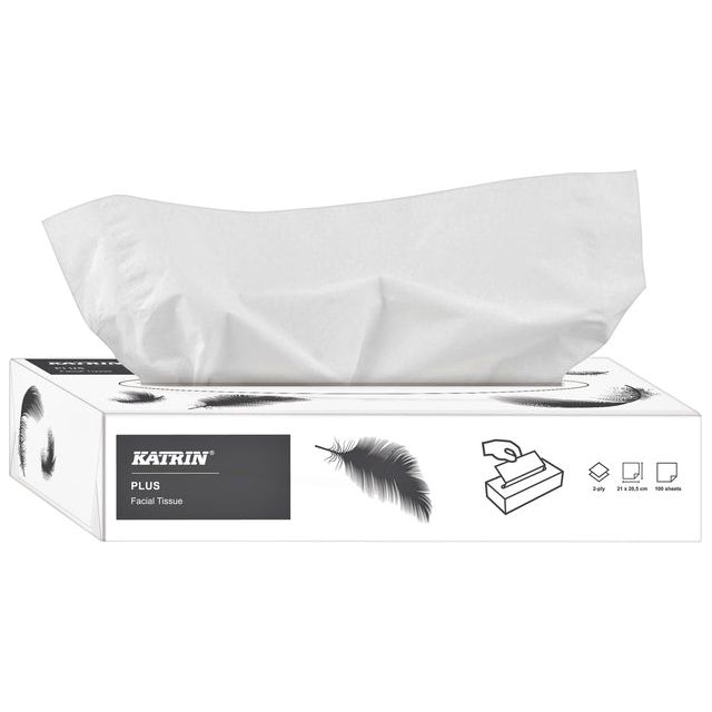 Katrin - Tissues faciaux Katrin 2laards 100vel blanc 11797 | Boîter une feuille de 100