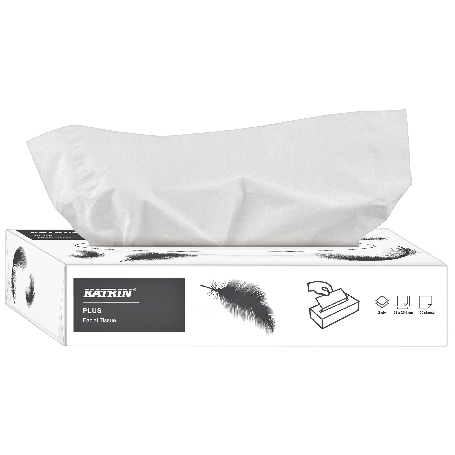 Katrin -  Facial tissues  plus 2laags 100 vel wit | 40 stuks