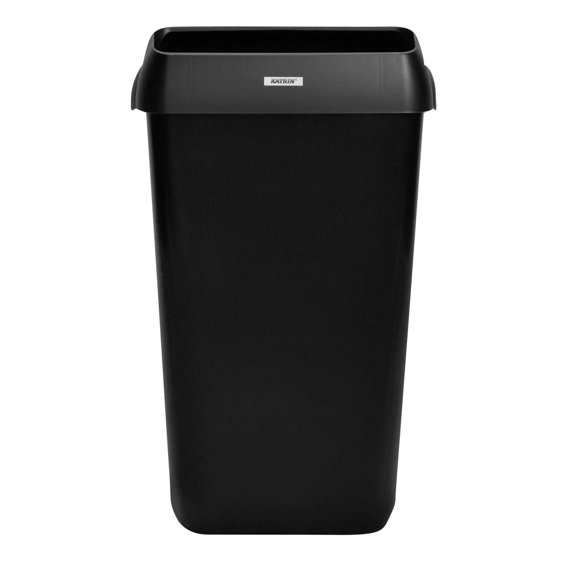 Katrin -  Afvalbak  open inworp 25 liter zwart | 2 stuks