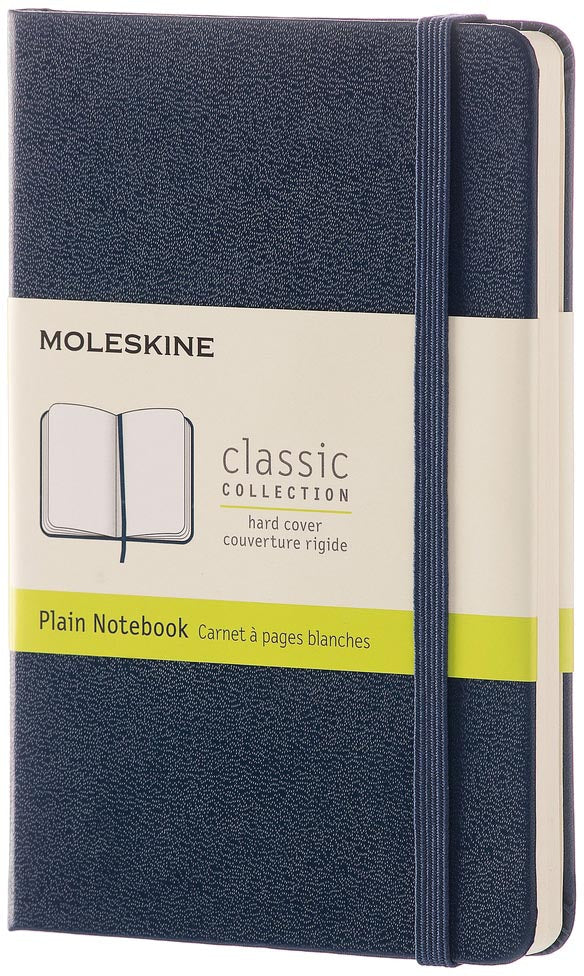 Moleskine - notitieboek, ft 9 x 14 cm, effen, harde cover, 192 blad, saffier