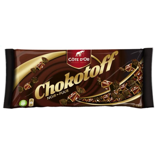 Côte d'Or - Coote au chocolat Dor Chokotoff Toffee Puur 1kg | Sac à 1 kilogramme | 8 pièces