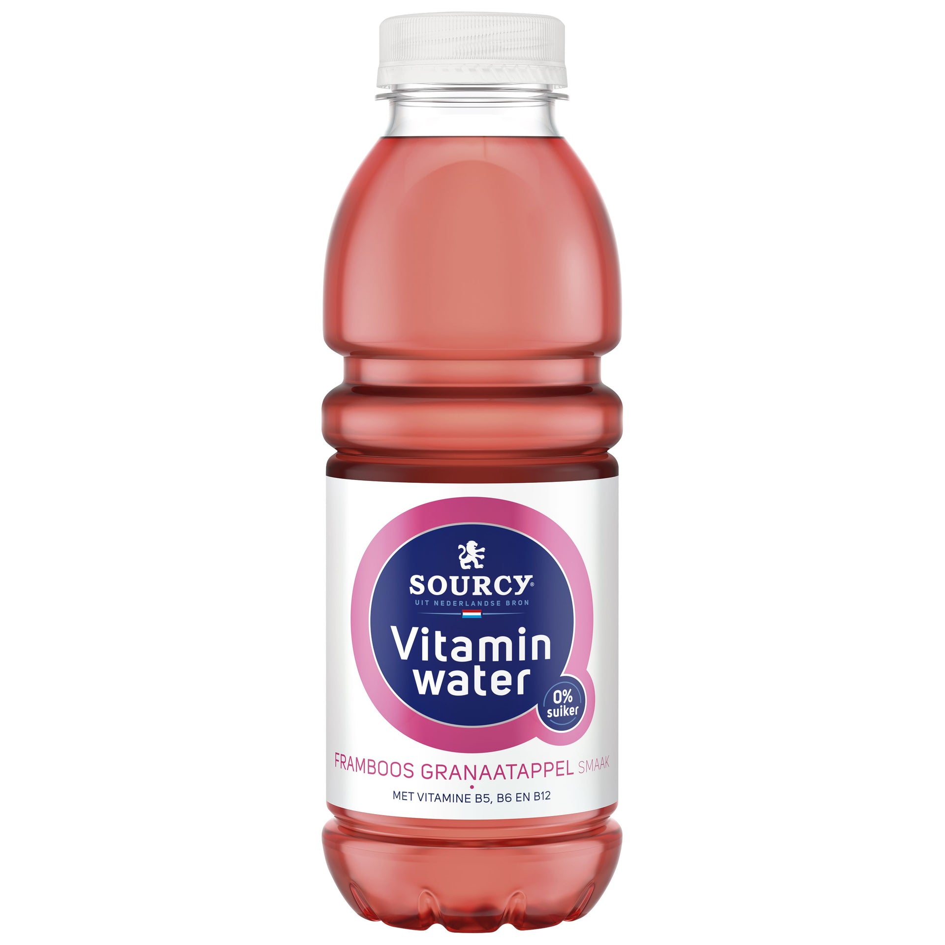 Sourcy -  Water vitamin framboos/granaa fles 500ml