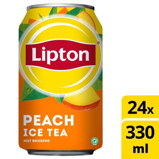 Lipton - Ice Tea Peach, blik van 33 cl, pak van 24 stuks