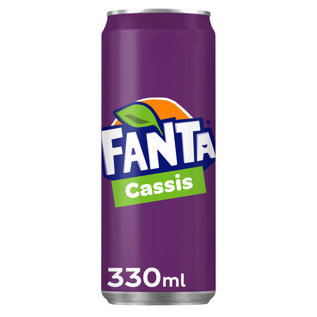 Fanta - Frisdrank fanta cassis blik 330ml | 24 stuks