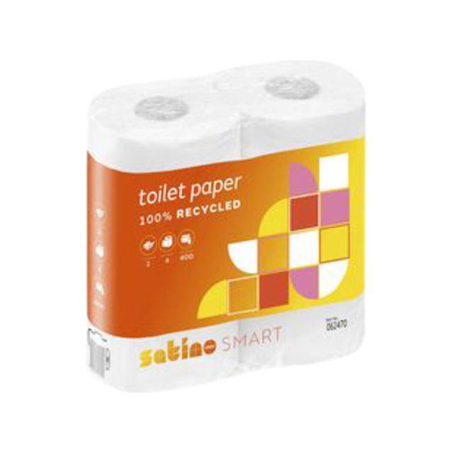 Satino by WEPA - Toiletpapier Satino Smart 2-laags 400vel wit 4rollen