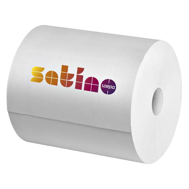 Satino by WEPA - Poetsrol Satino 2-laags 25cmx370m wit 2rollen