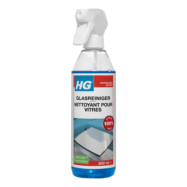 HG - Glas- und Spiegelreiniger HG Spray 500ml | 1 Flasche | 6 Stück