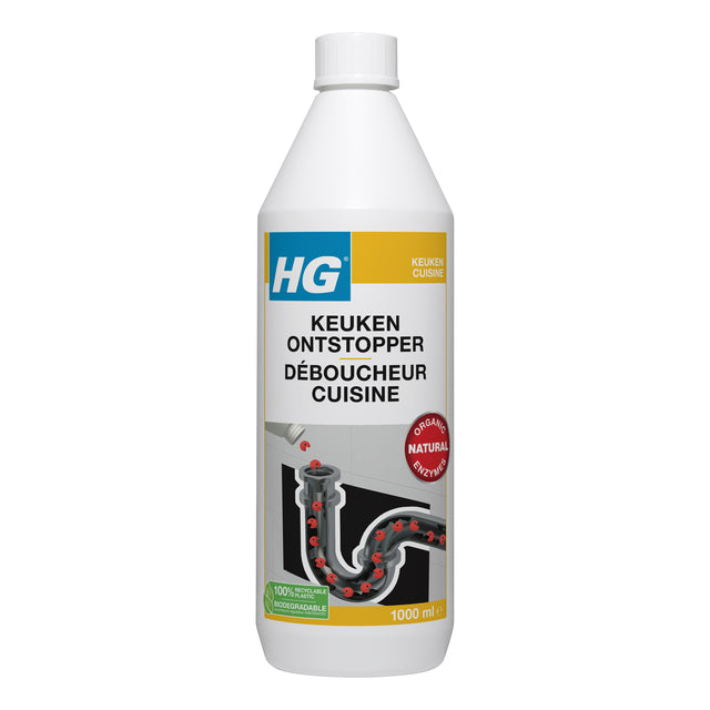 HG - Entblocker HG Kitchen Unblocker 1 Liter | 1 Flasche | 6 Stück