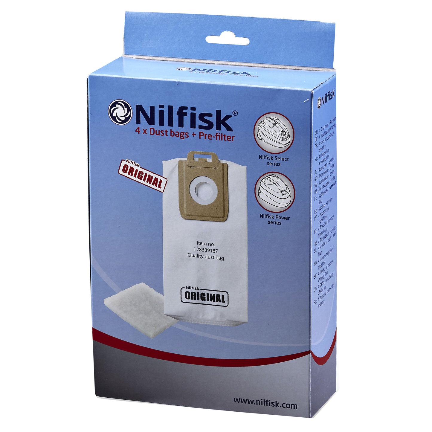 Nilfisk -  Stofzuigerzak  select 4 stuks