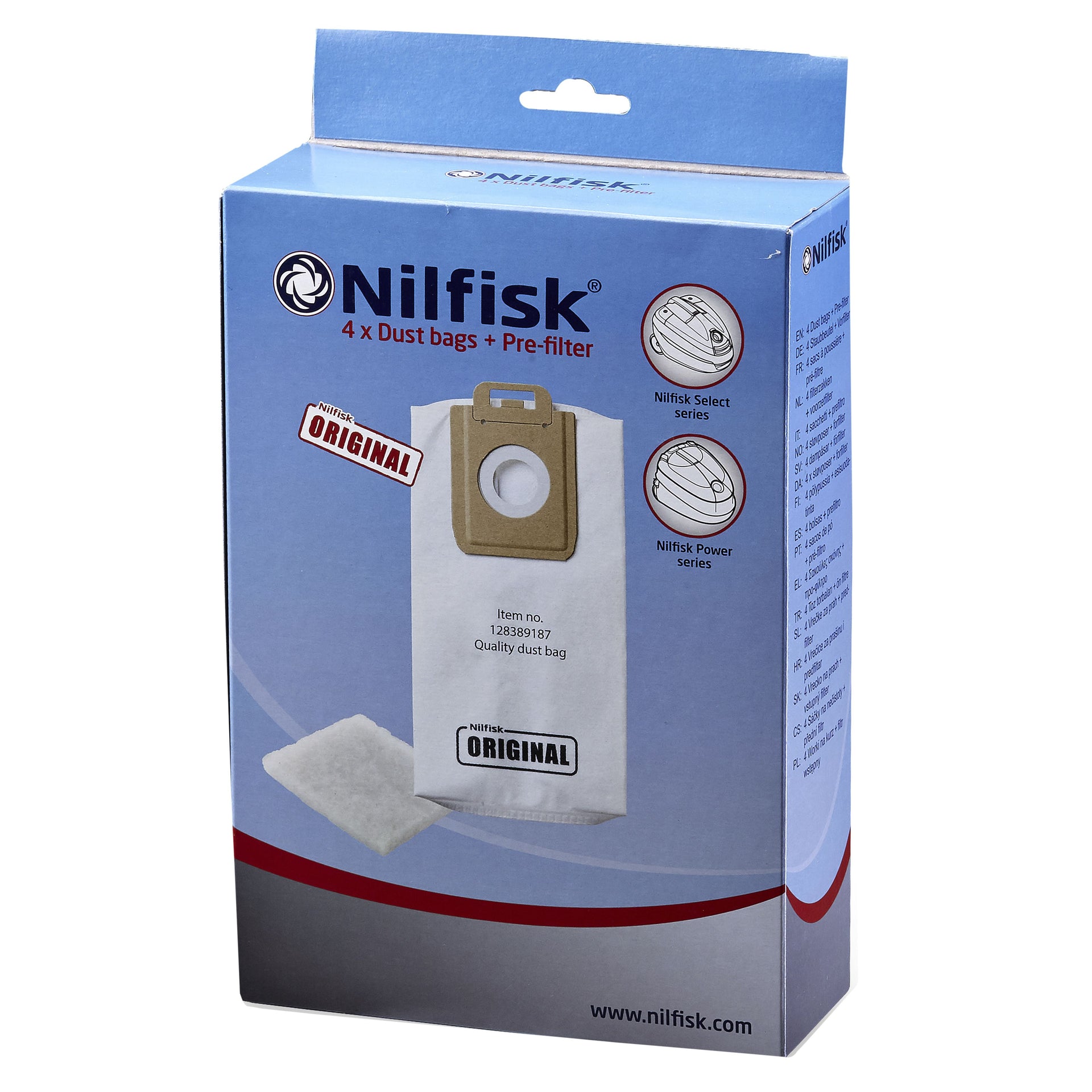 Nilfisk - Sacchetto per aspirapolvere Seleziona 4 pezzi