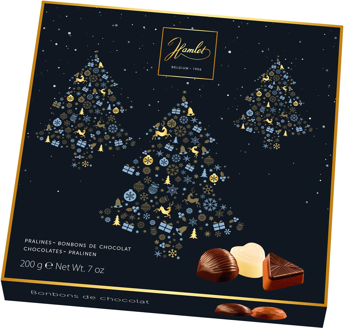 Hamlet - chocolade kerstboom, doos van 200 g