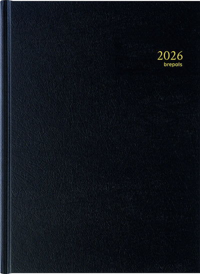Brepols - Agenda 2026 Bremax Santex A4 1 día/1 página 4 columnas negro