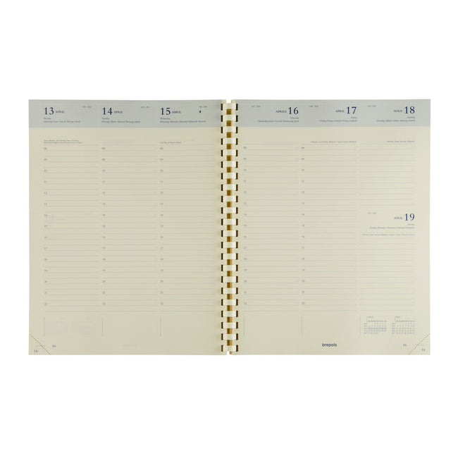 Brepols - Recharge agenda 2026 Concorde 7 jours/2 pages crème