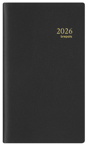 Brepols - Agenda 2026 Interplan Genova 7 Tage/2 Seiten Spirale schwarz