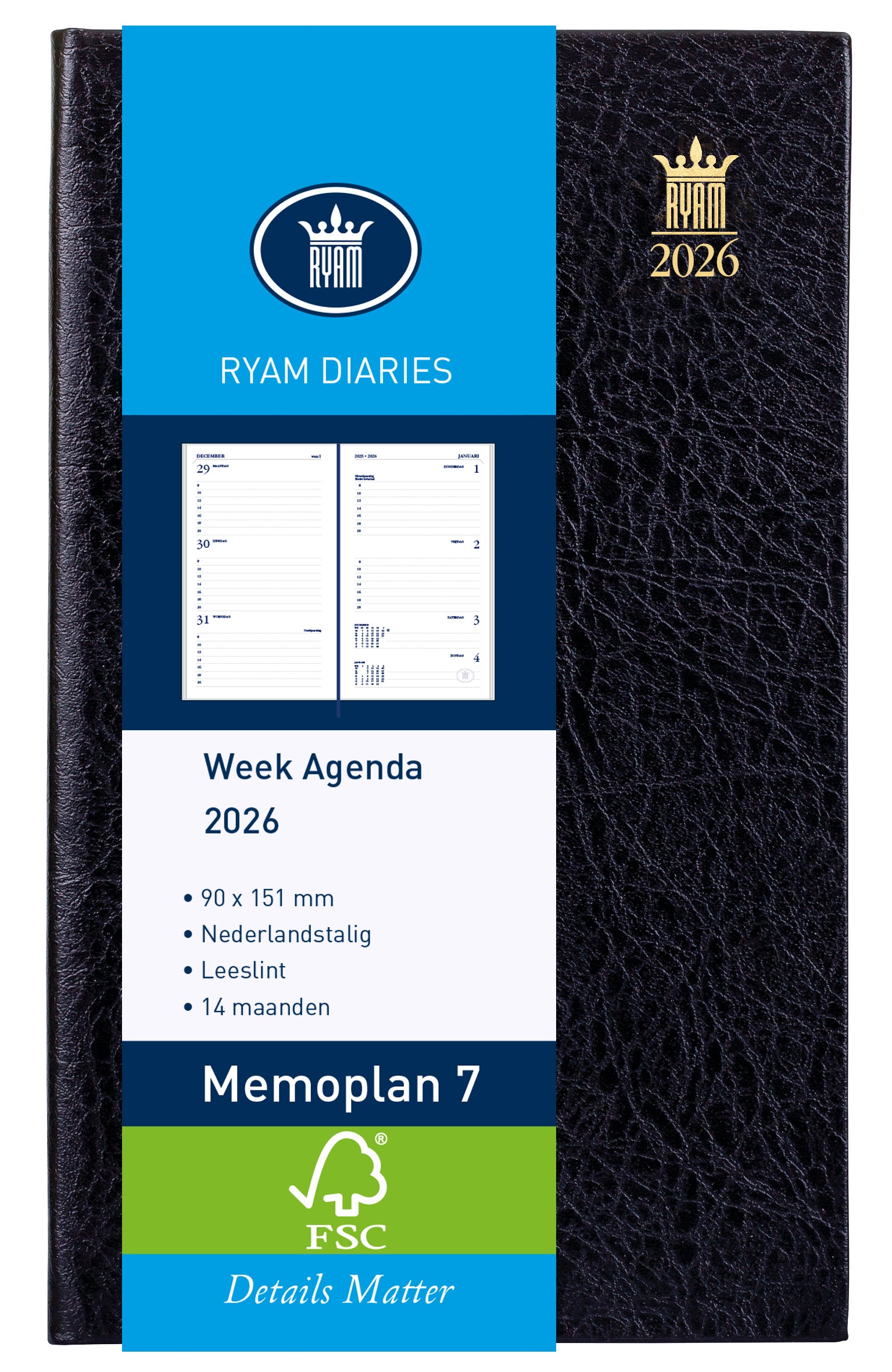 Ryam - Agenda 2026 memo plan 7 suprema 7d/2p black