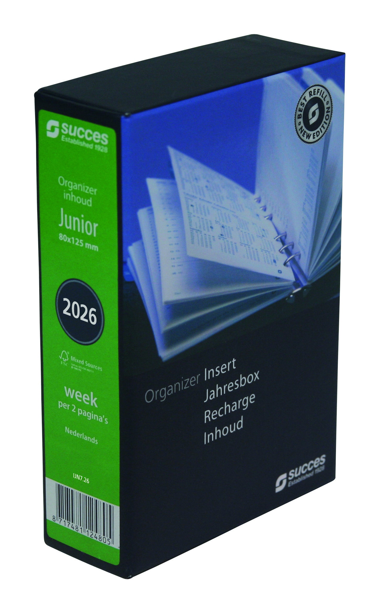Succes -  Agendavulling 2027  junior 7dagen/2pagina's