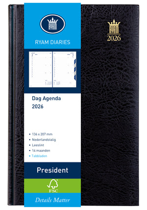 Ryam – Agenda 2026 Präsident Mundior 1 Tag/1 Seite schwarz