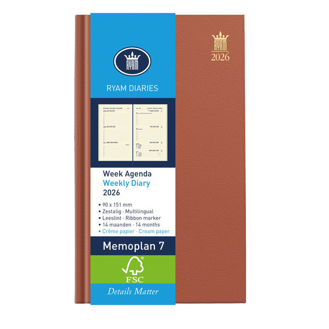 Ryam - Plan de notas Agenda 2026 7 napa 7d/2p culo