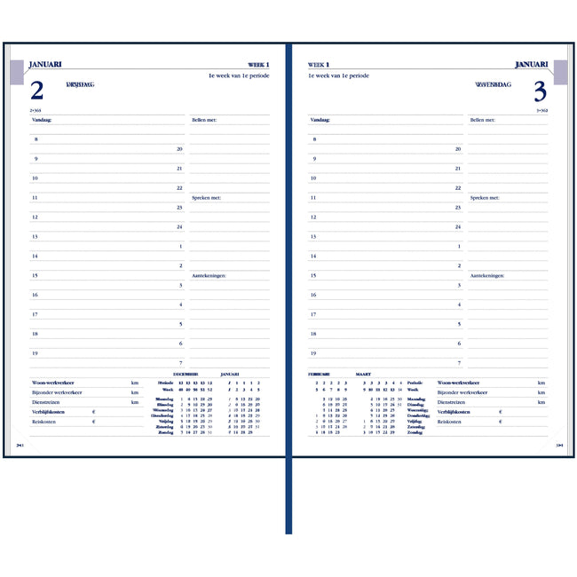 Ryam - Agenda 2026 Ventiquattro Mundior 1 giorno/1 pagina blu