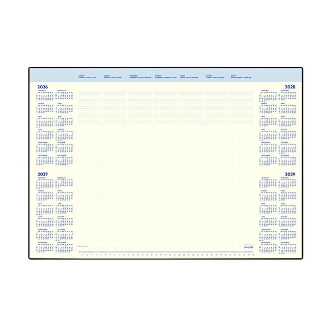 Brepols - Underlay block 2026 Desk Mate 7 days/1 page 412x590x8mm 35 sheets in holder