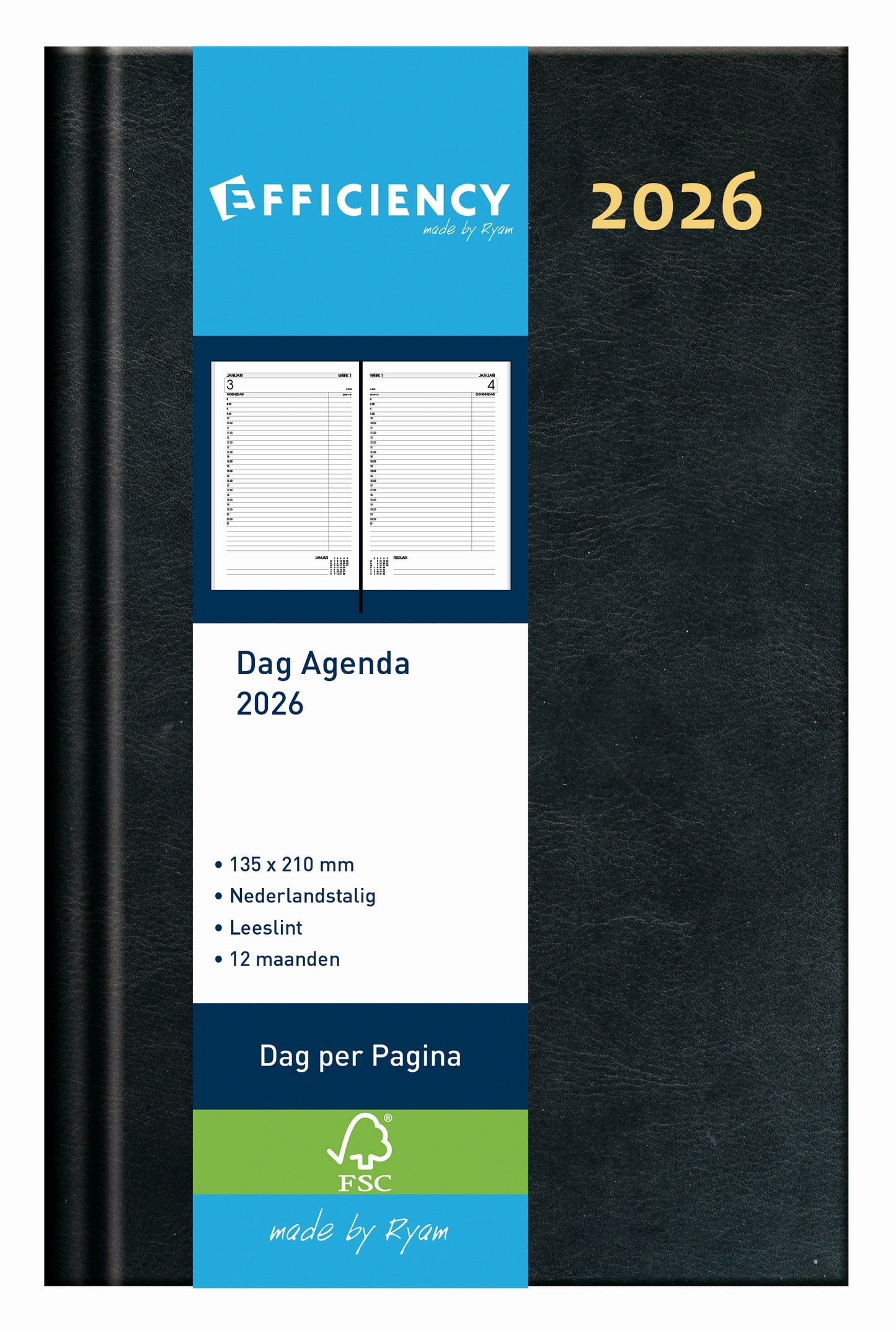Ryam - Agenda 2026 efficacité baladek 1j/1p noir