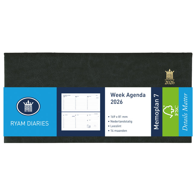 Ryam - Agenda 2026 memo plan 7 mundior 7d/2p nero