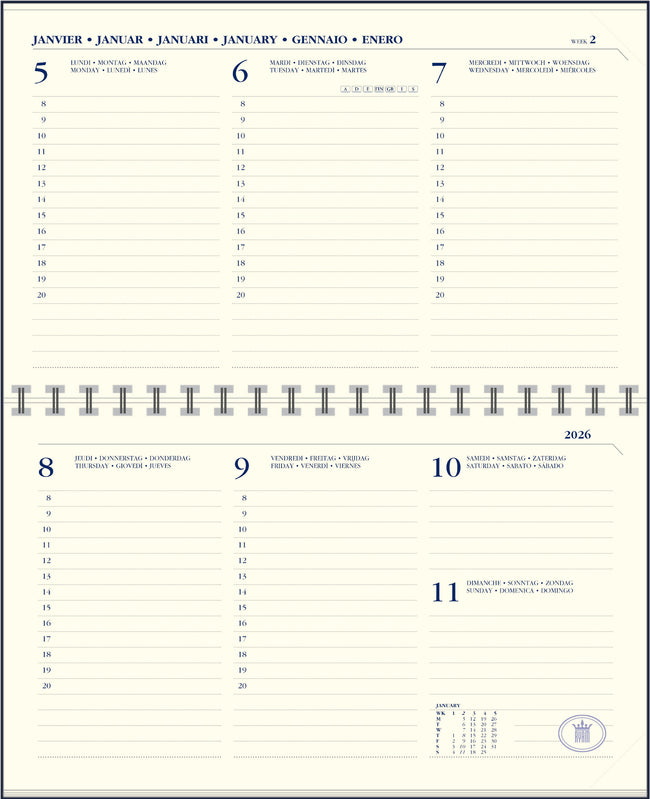 Ryam -  Agendavulling 26  memoplan 7 compact liggend