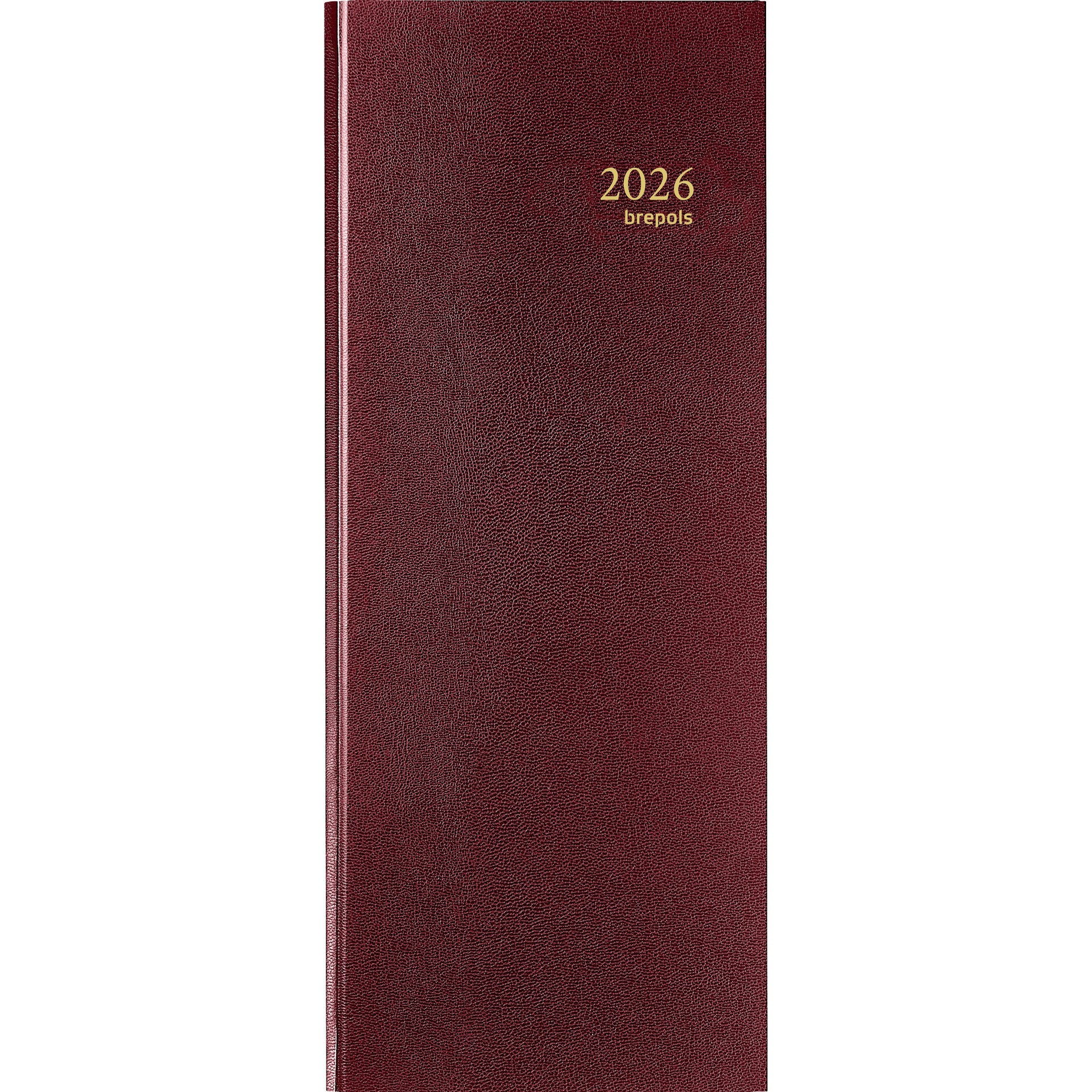 Brepols - Agenda 2026 Saturn Lima 1 jour/1 page bordeaux
