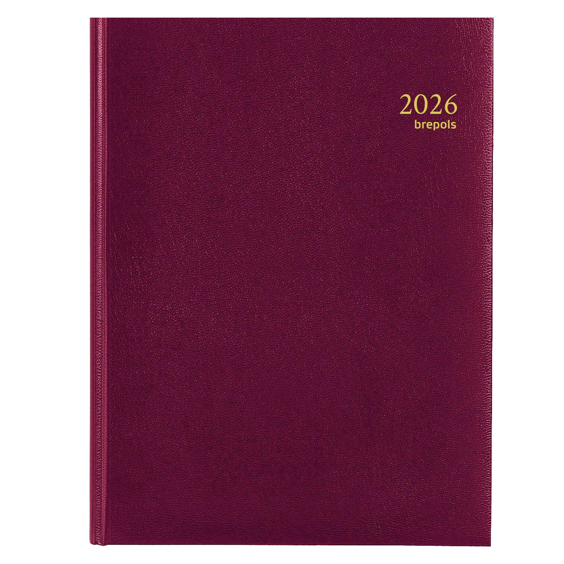 Brepols - Agenda 2026 Timing Lima 7 giorni/2 pagine bordeaux
