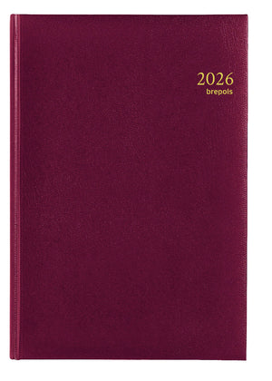 Brepols - Agenda 2026 Omega Lima 7 días/2 páginas burdeos