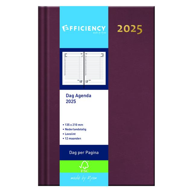 Ryam - Agenda 2023 Ryam Efficiency Baladek 1dag/1pagina bordeaux