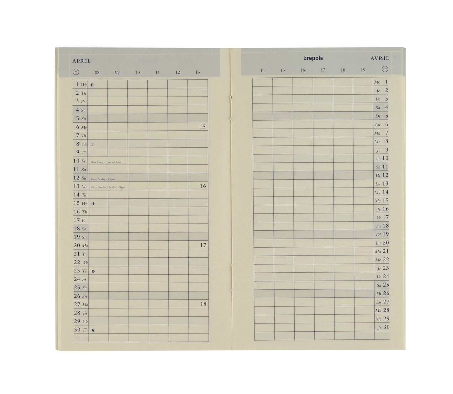 Brepols -  Agendavulling 2026  Plan-O-Rama 1maand/2pagina's