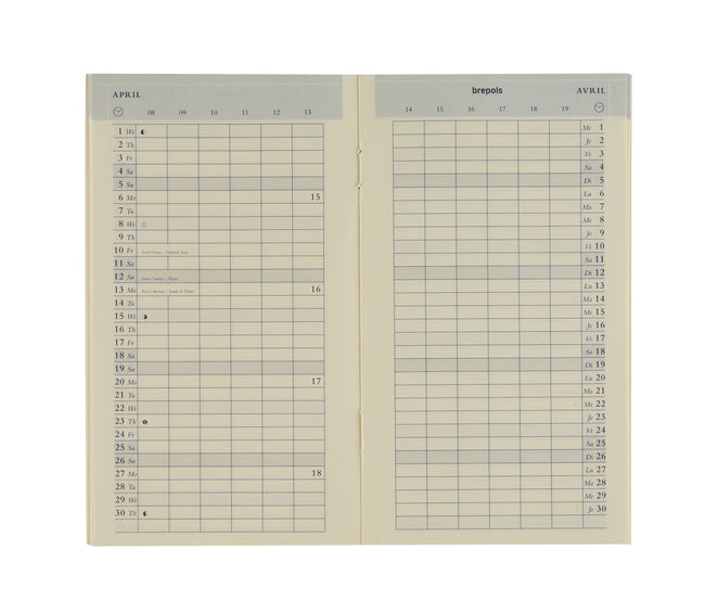 Brepols - Compilazione agenda 2026 Plan-O-Rama 1 mese/2 pagine