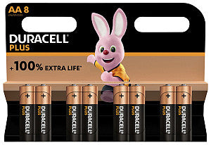 Duracell - Batterie plus 100% AA, Blasen von 8 Teilen