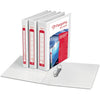 Pergamy - raccoglitore ad anelli personalizzabile, ft A4, 2 tasche, 3 tasche, 2 anelli a D da 25 mm, bianco