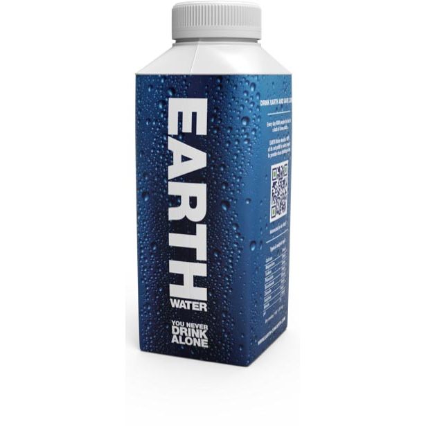 Agua EARTH - , tetra botella de 33 cl, paquete de 24 piezas