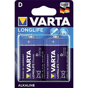 Varta - Batterij Longlife Power D, blister van 2 stuks