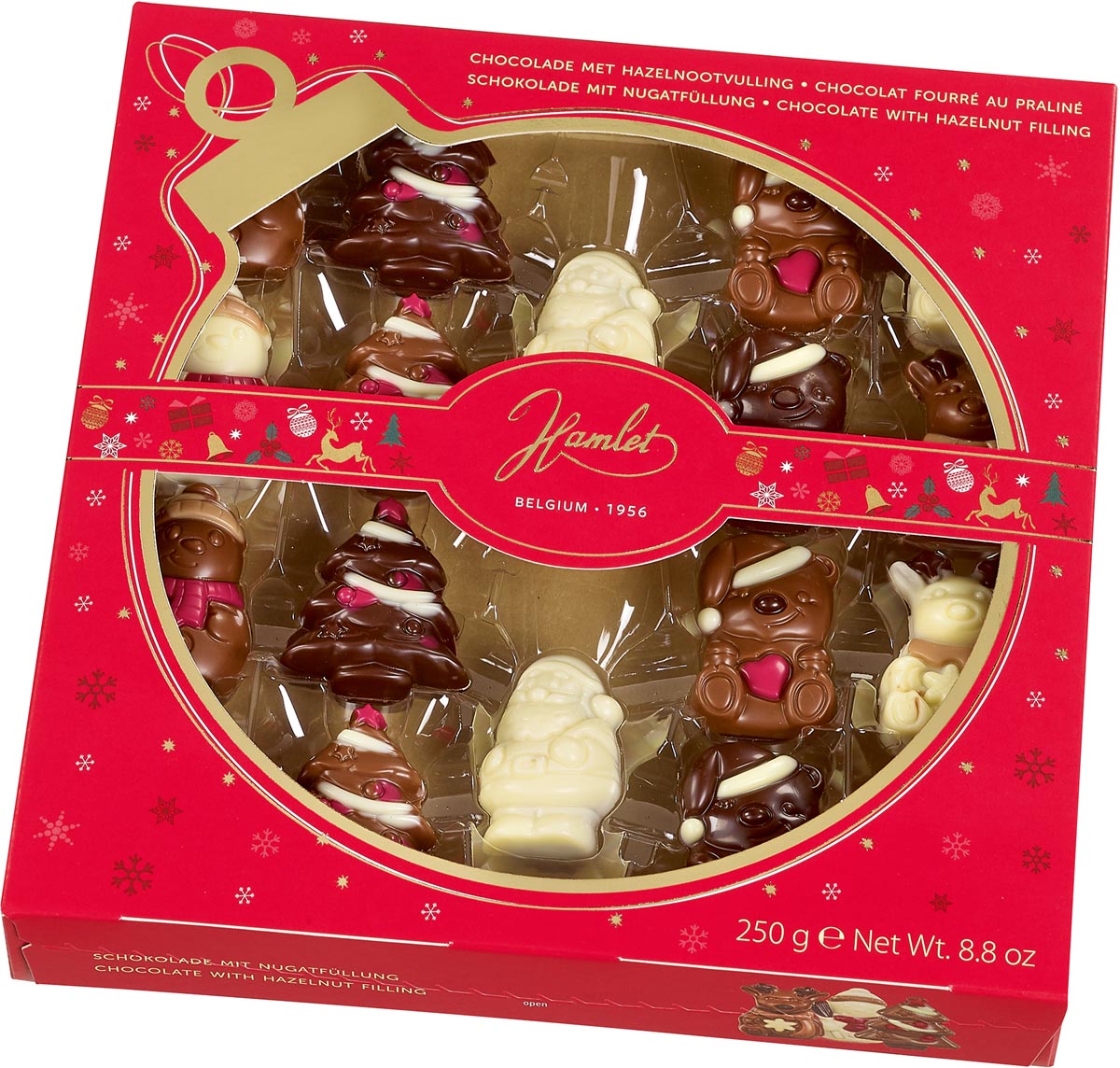 Hamlet - chocolade kerstfiguurtjes, doos van 250 g